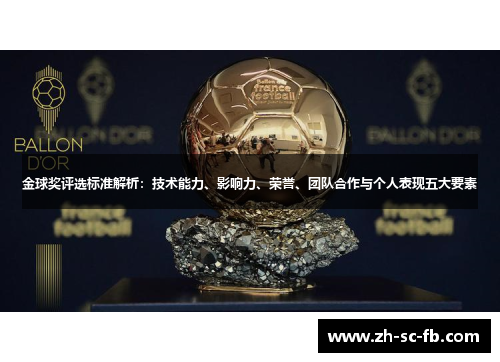 金球奖评选标准解析：技术能力、影响力、荣誉、团队合作与个人表现五大要素